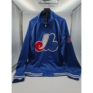 Vtg Majestic Cooperstown Collection Montreal Expos MLB NL 3XL Zipper Jacket Coat